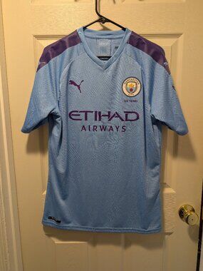 Men's Large Manchester City Authentic 2019 - 2020 Home Jersey